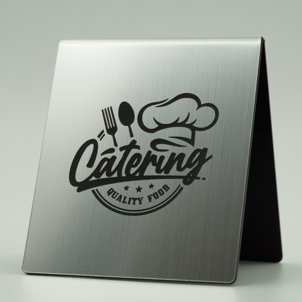 Chevalet de Table Personnalisé - QR Code + Logo (recto-verso)