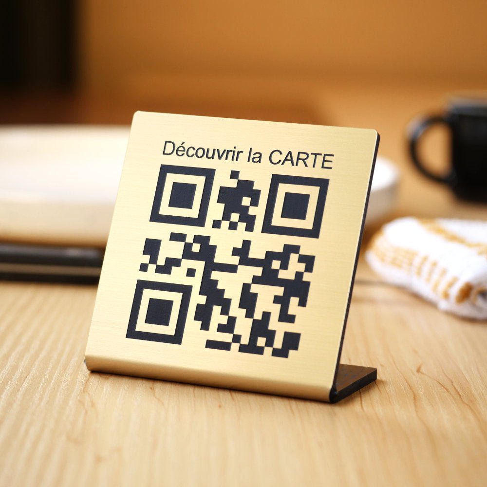 Chevalet de Table QR Code avec phrase