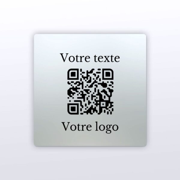 Plaque carré plexi givré - plaque qr code plexiglass aspect givré