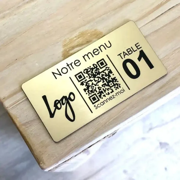 Plaque QR code Rectangulaires - 5 x 10 cm