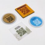 Plaque rond plexi - plaque qr code plexiglass aspect givré - Image 3