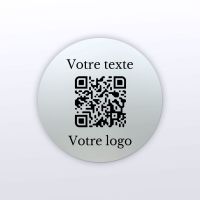 Plaque rond plexi - plaque qr code plexiglass aspect givré