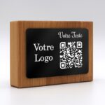 Aspect noir - Totem QR Code resto - Horizontal bois - Image 5