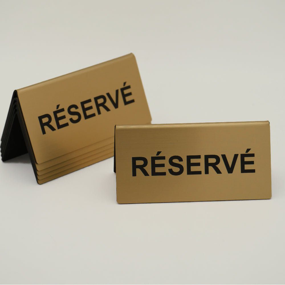 Support de table RÉSERVÉ - Restaurant, Hôtellerie, Café, Bar