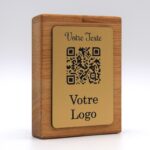 Aspect laiton vertical bois - support qr code restaurant - Image 2