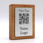 Aspect inox - Totem QR Code vertical - Bois - Image 6