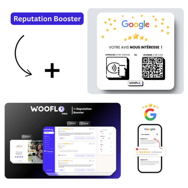 Plaque NFC/ QR Google 2.0™ + Software